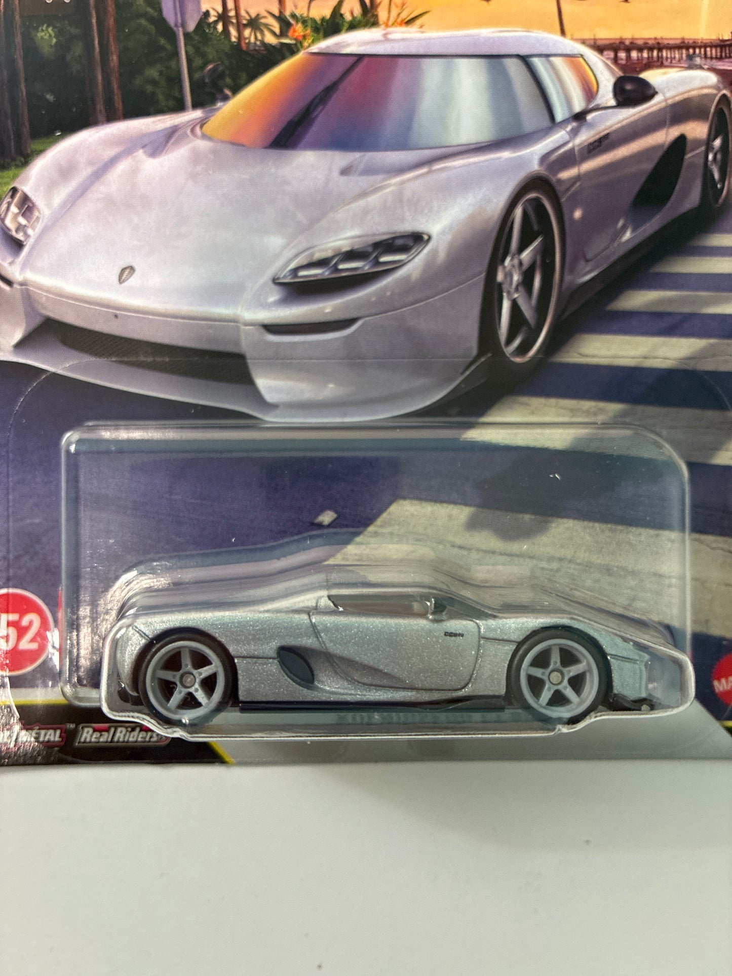 Hot Wheels 1/64 2026 Boulevard Mix H Koenigsegg CC850 Silver - JHW21 - Damaged Box