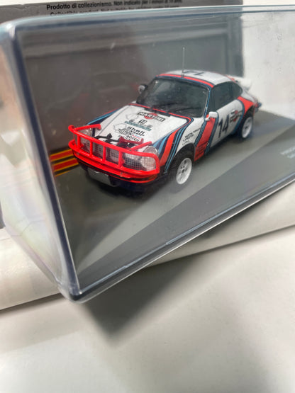 Altaya 1/43 Porsche 911 SC 1978 Safari Rally #14 White & Red