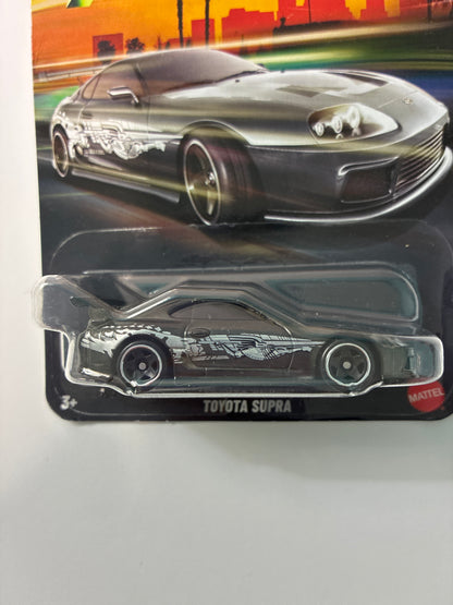 Hot Wheels 1/64 Silver Series Fast & Furious Toyota Supra Black - JKX24 - Damaged Box