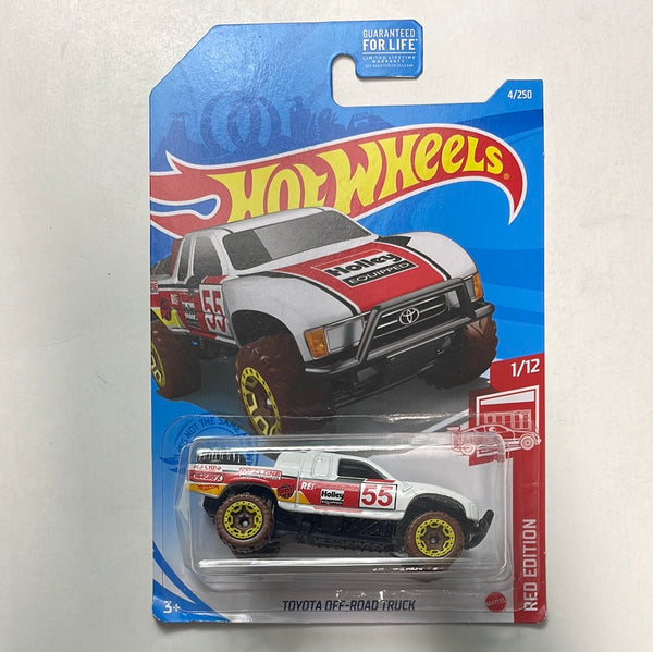 Hot Wheels 1/64 Target Red Toyota Off-Road Truck White - Damaged Card
