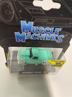 Maisto Muscle Machines 1/64 1972 Chevrolet C10 Pickup Turquoise - Damaged Card