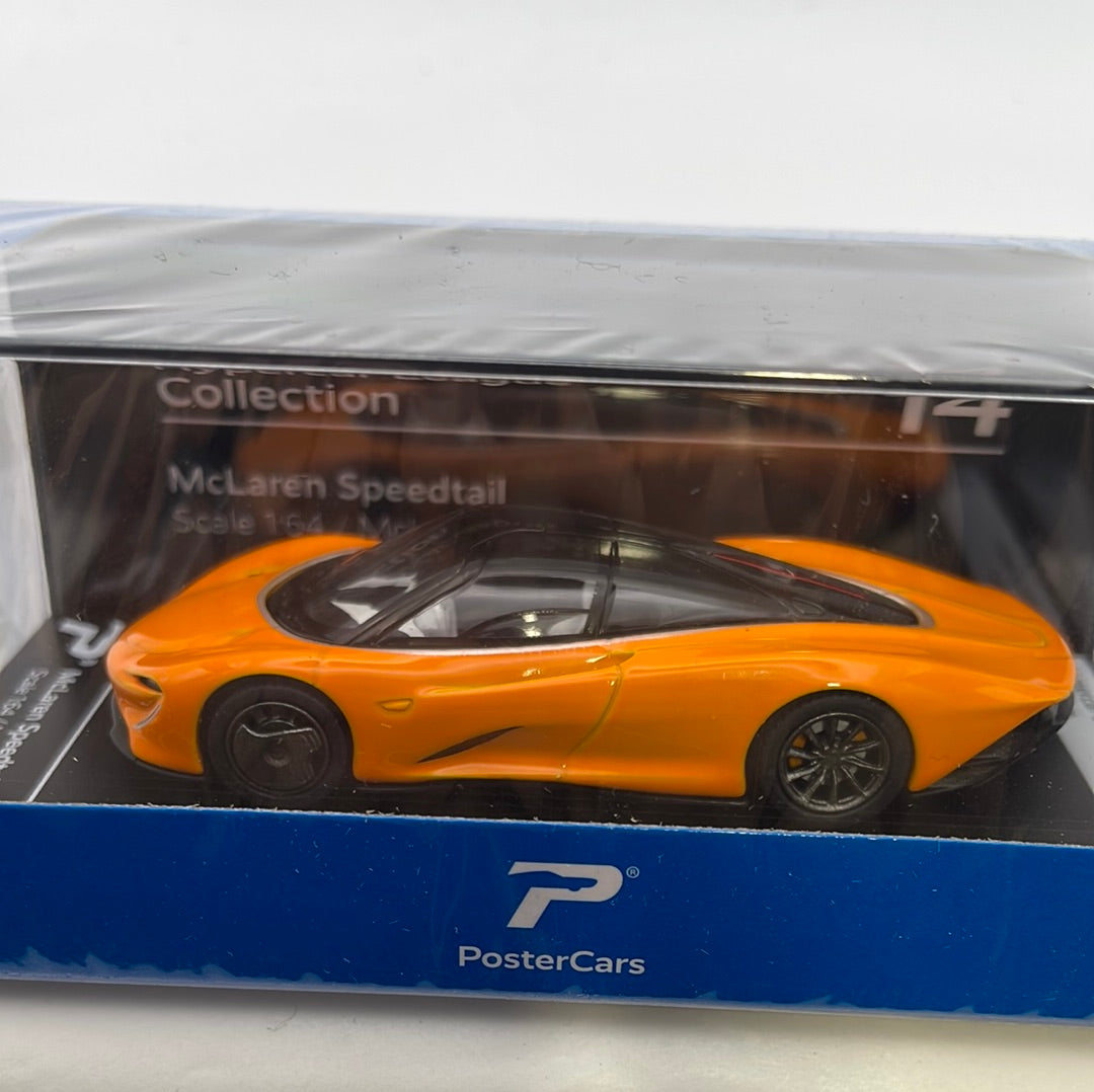 1/64 PosterCars McLaren Speedtail Hypercar League Collection McLaren Orange