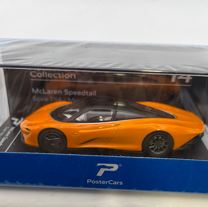 1/64 PosterCars McLaren Speedtail Hypercar League Collection McLaren Orange