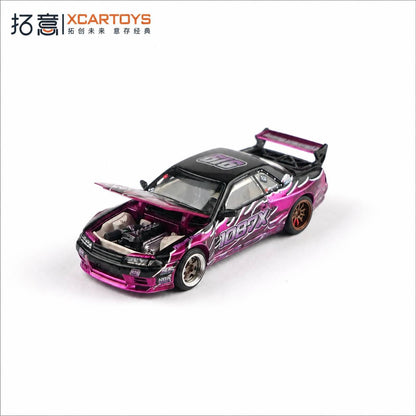 Xcartoys 1/64 Pandem Nissan R32 Echo Gao Pink - 1087X-02