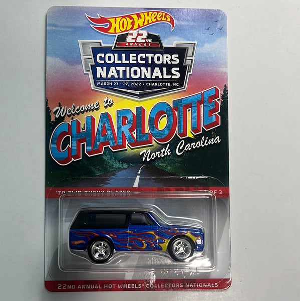 Hot Wheels Charlotte Convention ‘70 2WD Chevy Blazer Blue