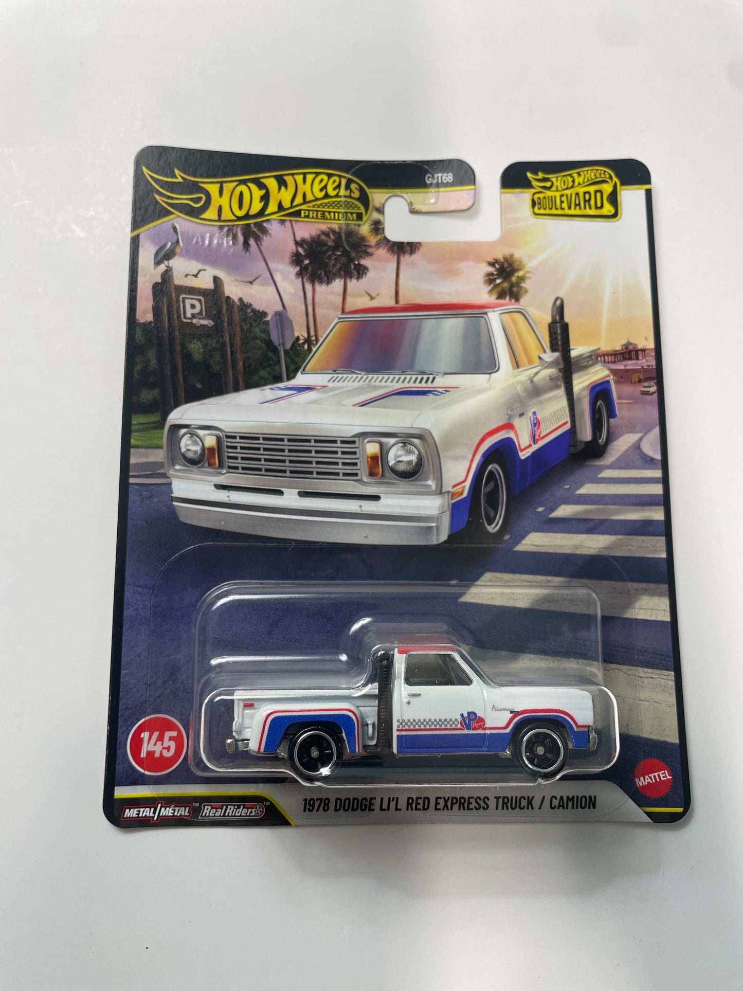 Hot Wheels 1/64 2026 Boulevard Mix F 1978 Dodge Li'L Express Truck/ Camion White & Blue - JHW27