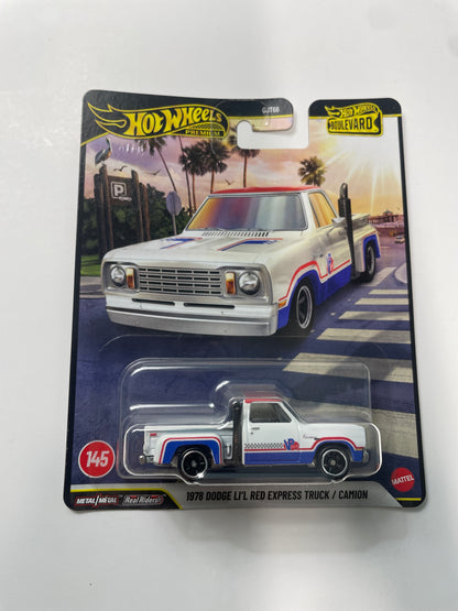 Hot Wheels 1/64 2026 Boulevard Mix F 1978 Dodge Li'L Express Truck/ Camion White & Blue - JHW27