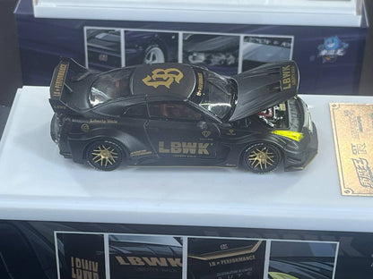 Demon King Auto 1/64 2025 Auto Expo Singapore Nissan GTR R35 LBWK RR Black & Gold