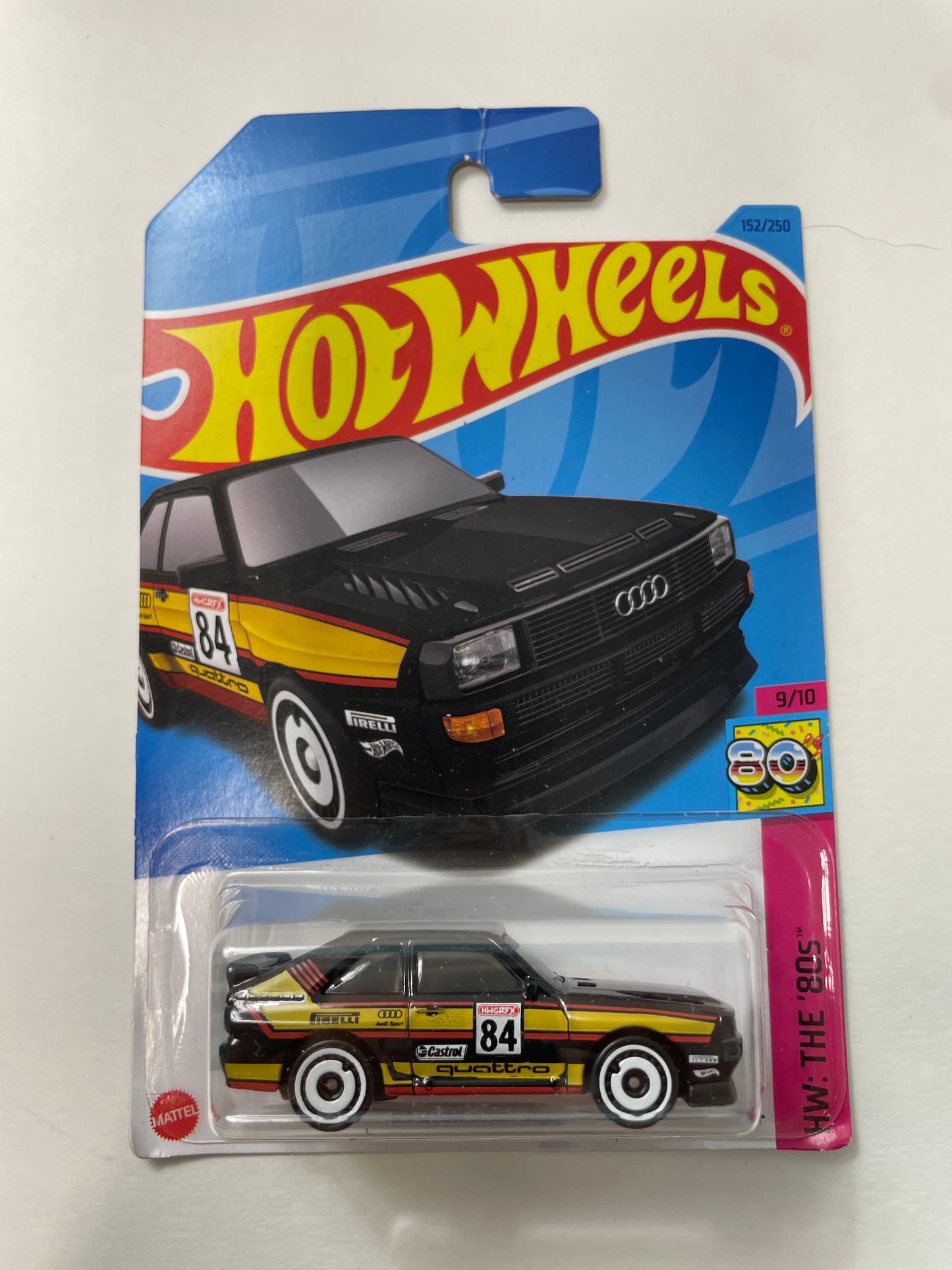 Hot Wheels 1/64 ‘84 Audi Sport Quattro Black - Damaged Box