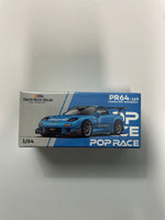 Pop Race 1/64 TAS Mazda RX7 Widebody Blue