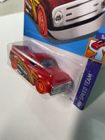 Hot Wheels 1/64 Treasure Hunt Draftnator Red - Damaged Card