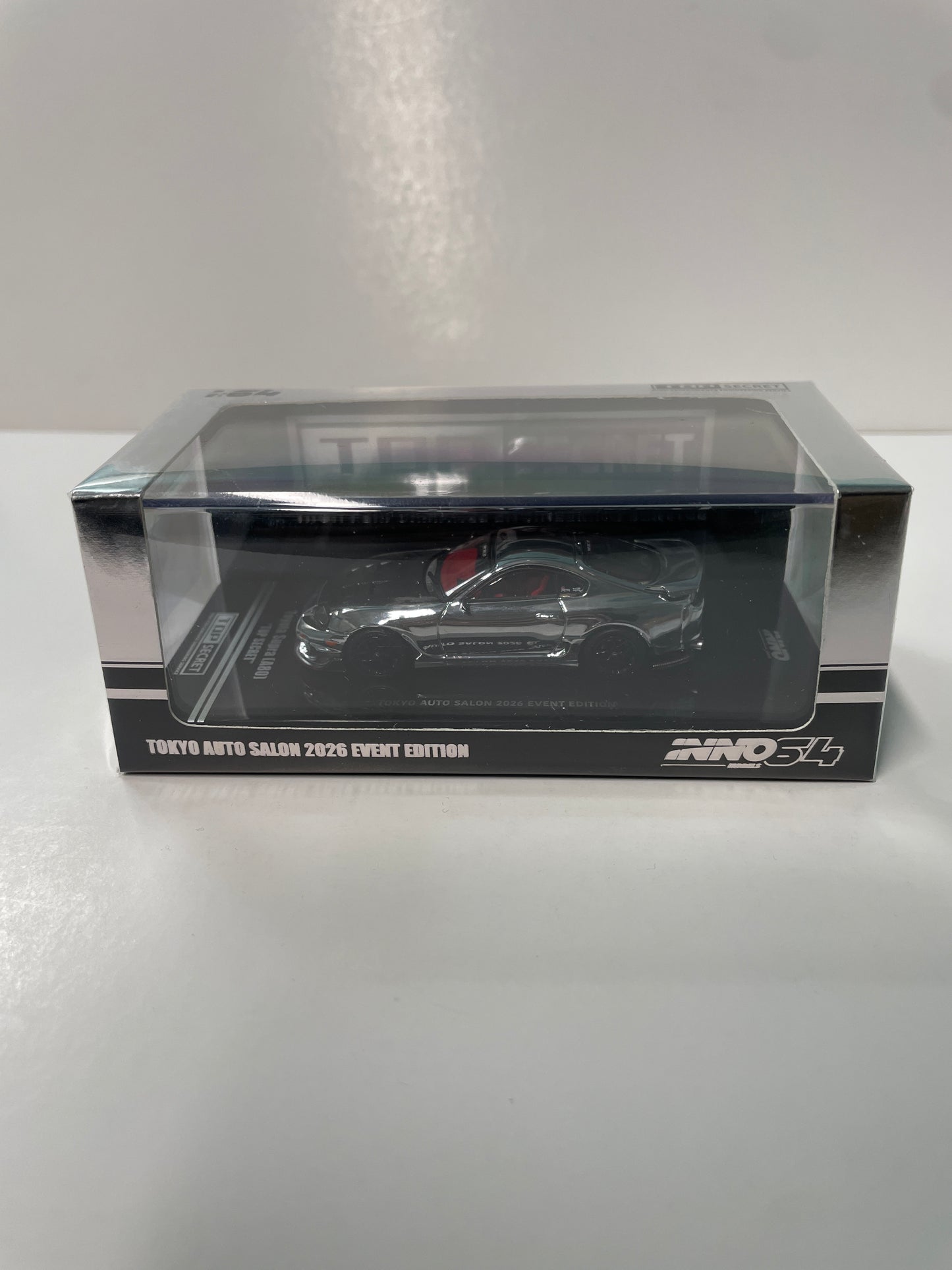 Inno64 1/64 2026 Tokyo Auto Salon Toyota Supra (A80) Top Secret Chrome - IN64-A80TS-TAS26