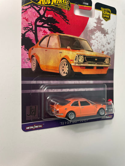 Hot Wheels 1/64 Car Culture Japan Historics 4 ‘72 Toyota Corolla Levin Orange - HRV69