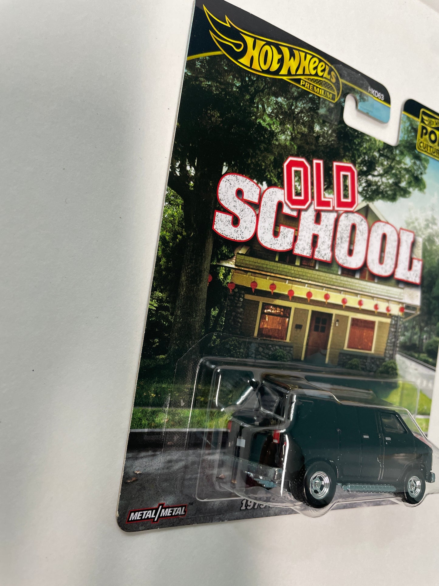 Hot Wheels 1/64 Pop Culture Old School 1979 Dodge Ram Van Black - Damaged Box