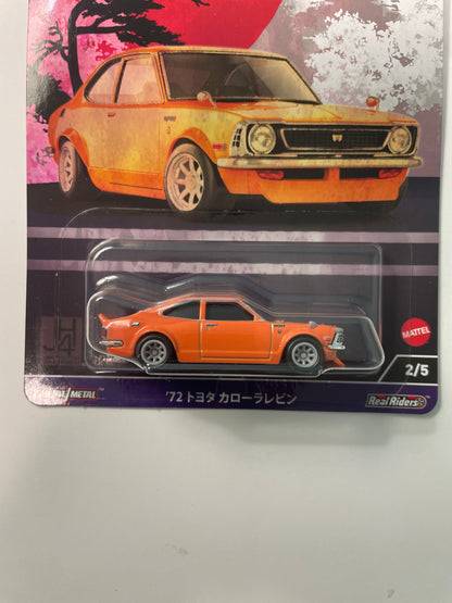 Hot Wheels 1/64 Car Culture Japan Historics 4 ‘72 Toyota Corolla Levin Orange - HRV69