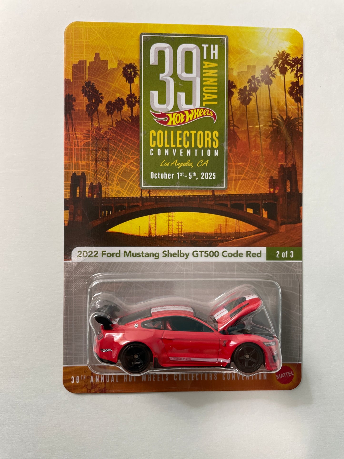 Hot Wheels 1/64 39th Annual Collectors Convention Los Angeles 2022 Ford Mustang Shelby GT500 Code Red