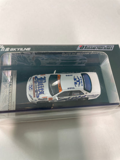 Mortal Model 1/64 Blitz Ken Nomura D1 Nissan Skyline  ER34 2004 White