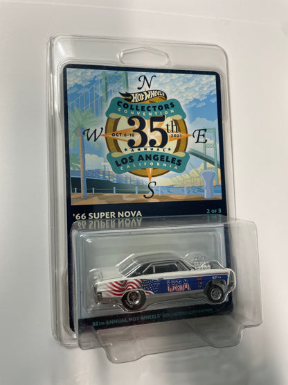 Hot Wheels 1/64 35th Annual Collectors Convention Los Angeles ‘66 Chevy Super Nova White
