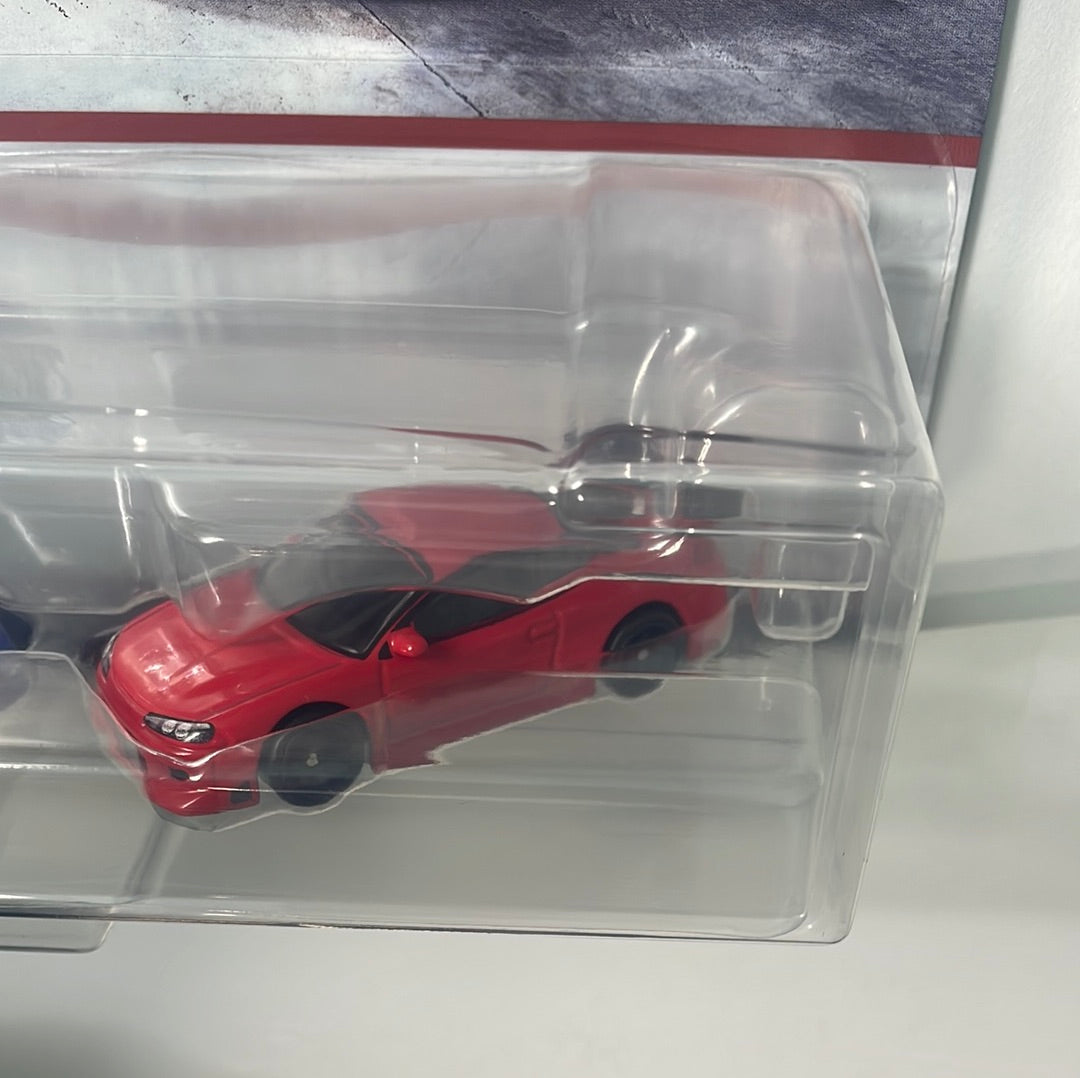 Hot Wheels 1/64 Car Culture Premium 2 Pack - Mitsubishi Lancer Evolution VI Blue & ‘95 Mitsubishi Eclipse Red