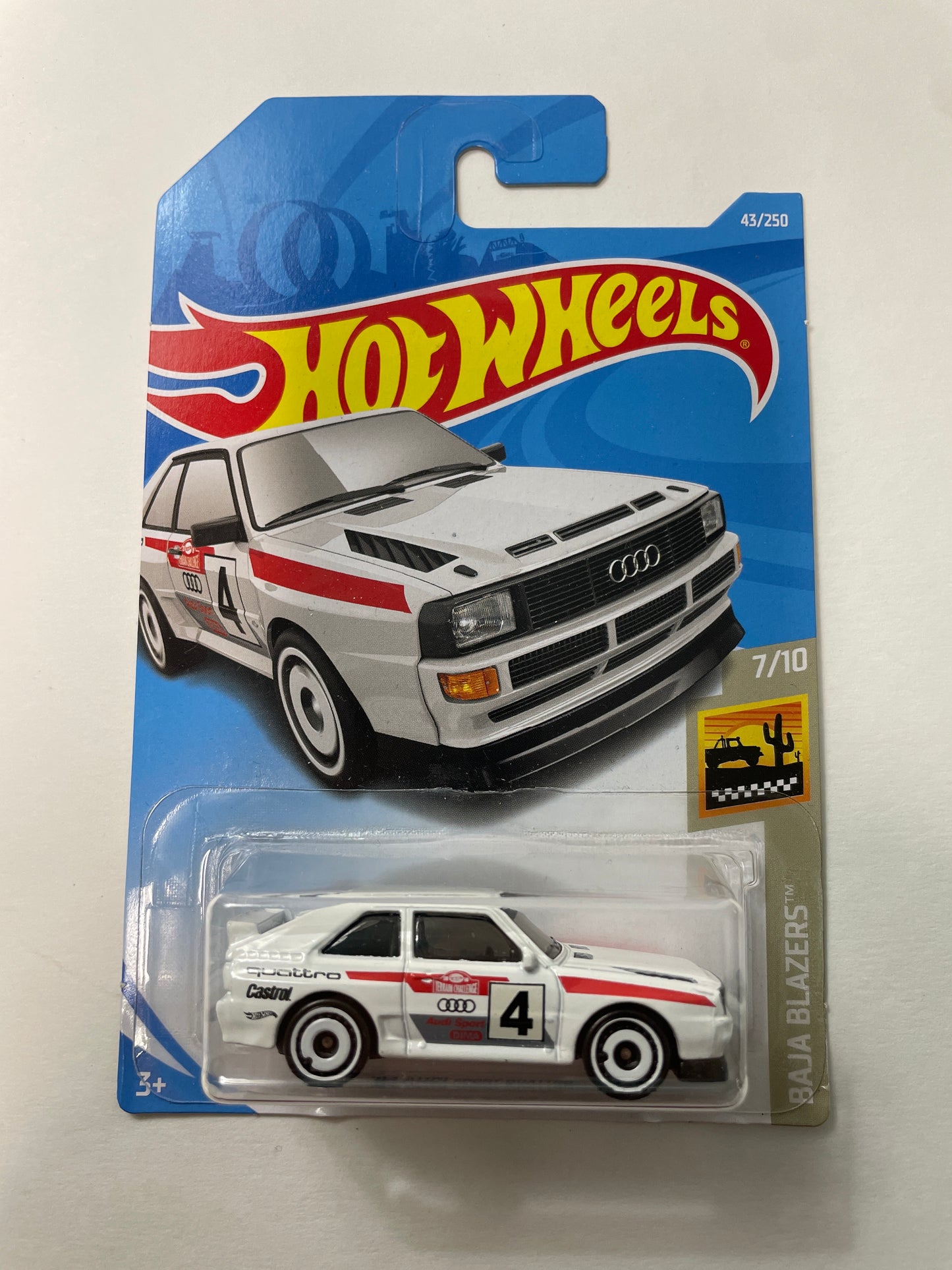 Hot Wheels 1/64 ‘84 Audi Sport Quattro White - Damaged Box