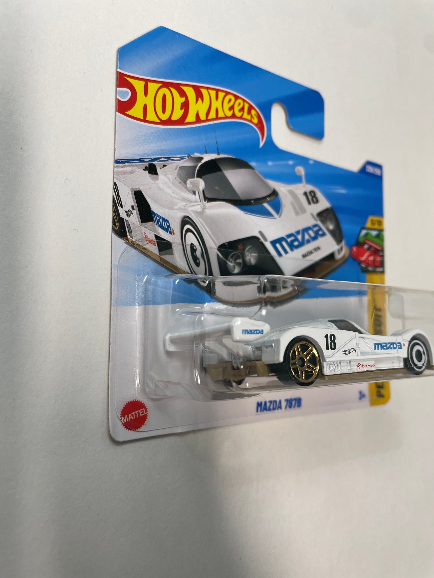 Hot Wheels 1/64 Mazda 787B Short Card White