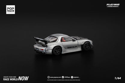 Pop Race 1/64 2025 MiniCar a Gogo!! Mazda RX7 RE-Amemiya Widebody Silver