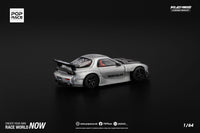 Pop Race 1/64 2025 MiniCar a Gogo!! Mazda RX7 RE-Amemiya Widebody Silver