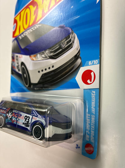 Hot Wheels 1/64 Honda Odyssey Blue - Damaged Box