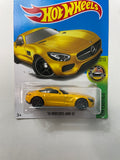 Hot Wheels 1/64 ‘15 Mercedes-Amg Gt Yellow - Damaged Card and Car