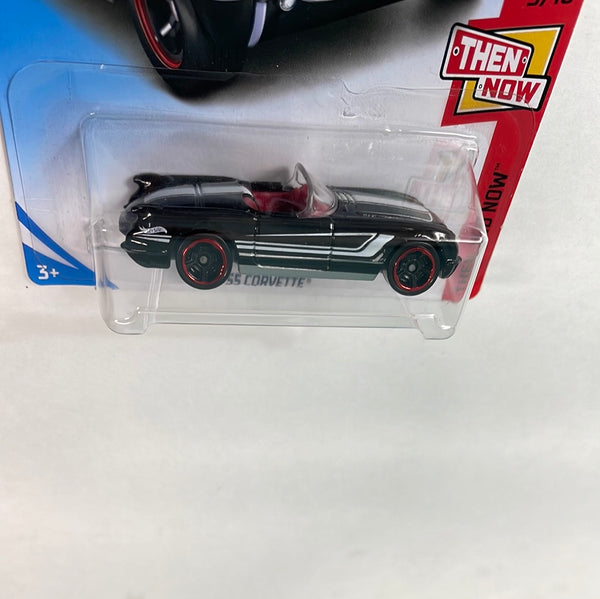 Hot Wheels 1/64 '55 Corvette Black - Damaged Card – Flipn Diecast