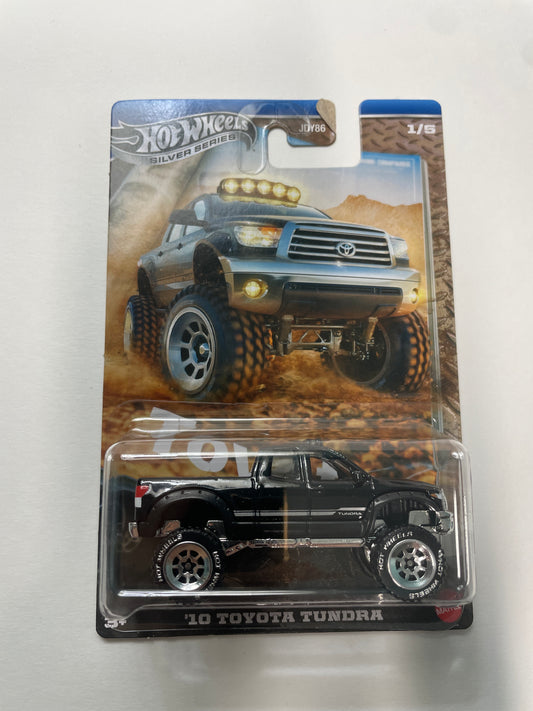 Hot Wheels 1/64 Toyota Silver Series '10 Toyota Tundra Black - JCB71 - Damaged Box
