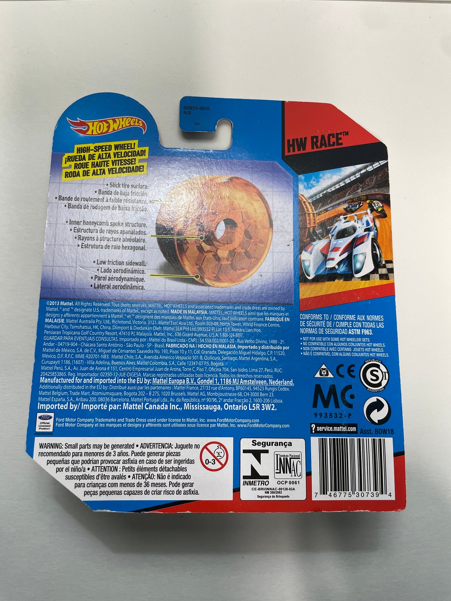 Hot Wheels 1/64 High Speed Wheels Track Stars Ford GTX-1 Red BDW24