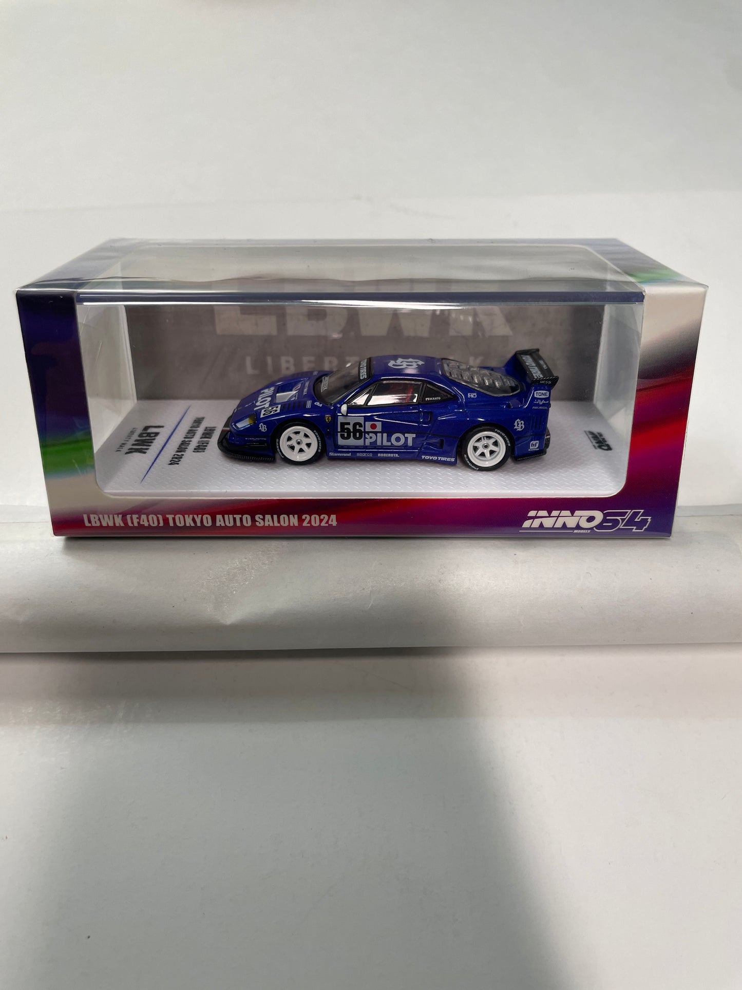 Inno64 1/64 LBWK Ferrari (F40) Tokyo Auto Salon 2024 n56 Blue