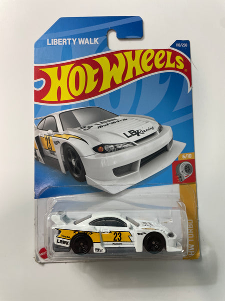 Hot Wheels 1/64 LB Super Silhouette Nissan Silvia (S15) White - Damaged Card