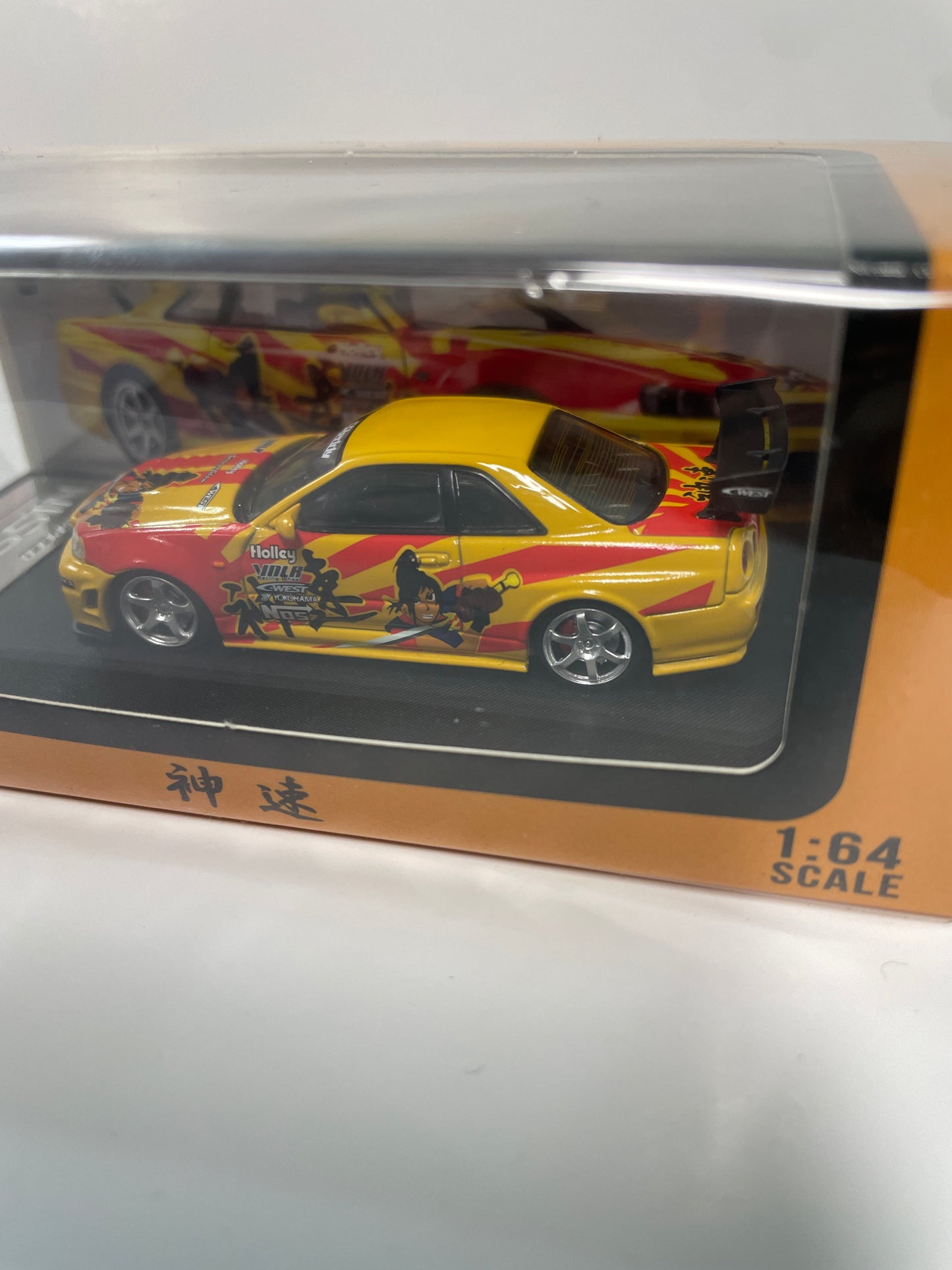Fast & Speed 1/64 Nissan Skyline SRS Street Racing Syndicate GT-R R34 Yellow & Red