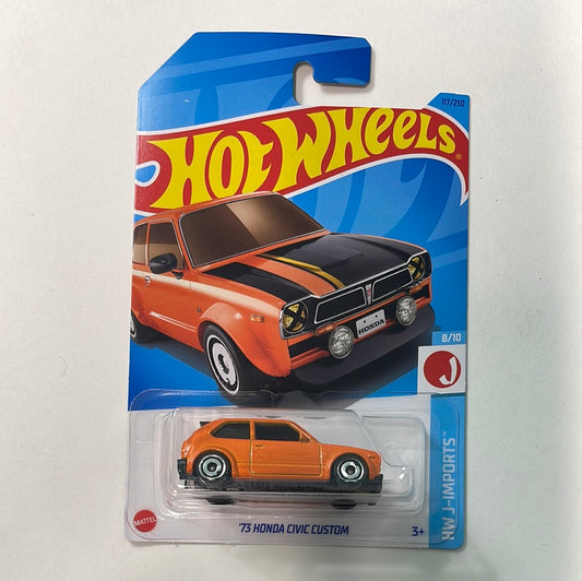 *Japan Card* Hot Wheels 1/64 ‘73 Honda Civic Custom Orange