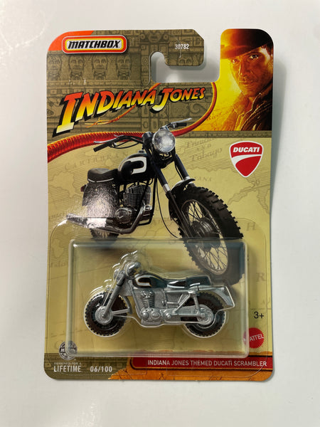 Matchbox 1/64 Indiana Jones Themed Ducati Scrambler Grey & Black