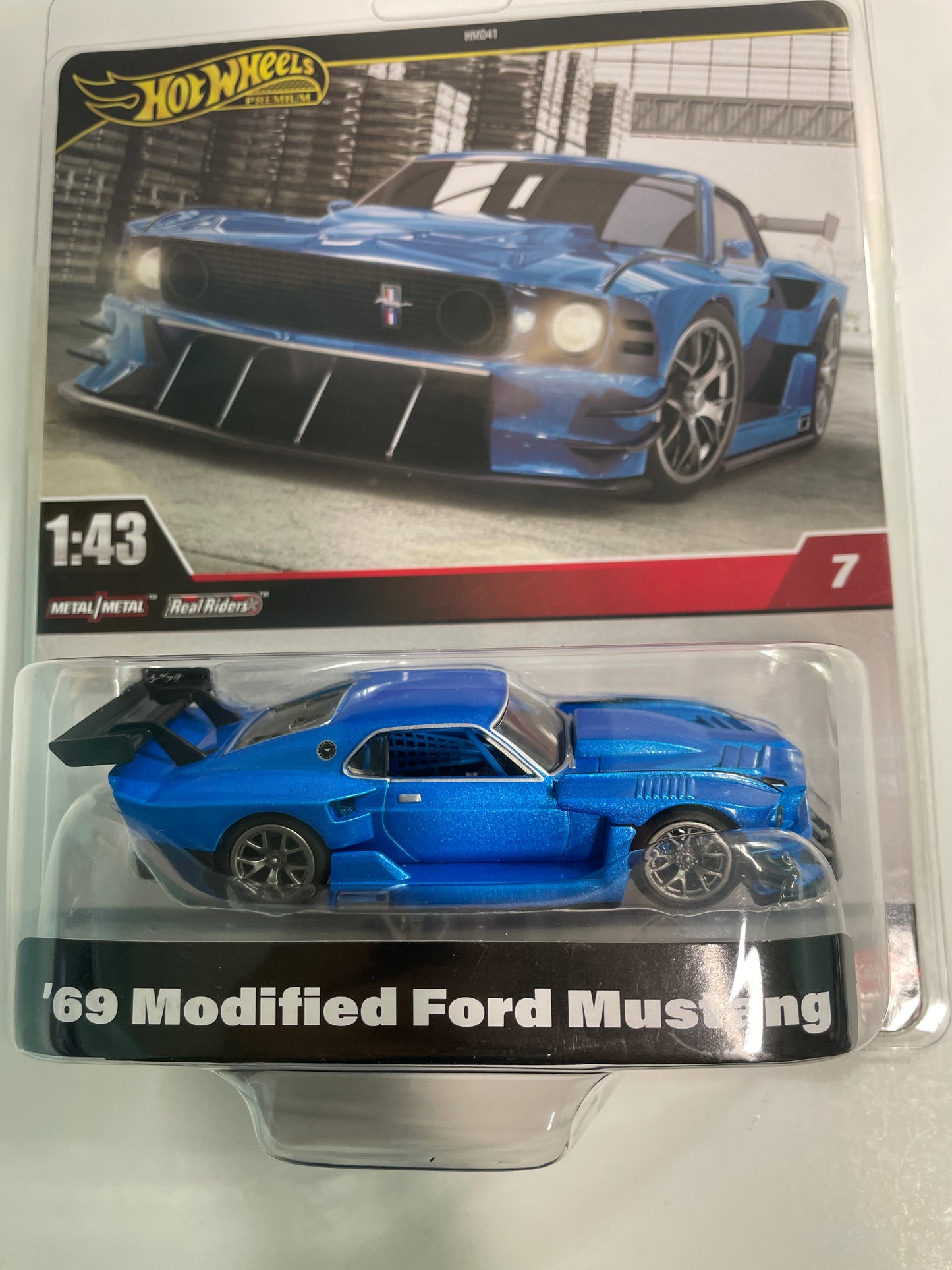 Hot Wheels 1/43 ‘69 Modified Ford Mustang Blue - HWT04