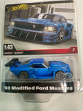 1/43 Hot Wheels ‘69 Modified Ford Mustang Blue