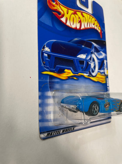 Hot Wheels 1/64 Austin Healey Blue - Damaged Car & Box (Read description)