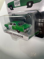 1/64 Greenlight Hobby Exclusive The ‘73 American Motors Taxi 1973 AMC Matador Green & White