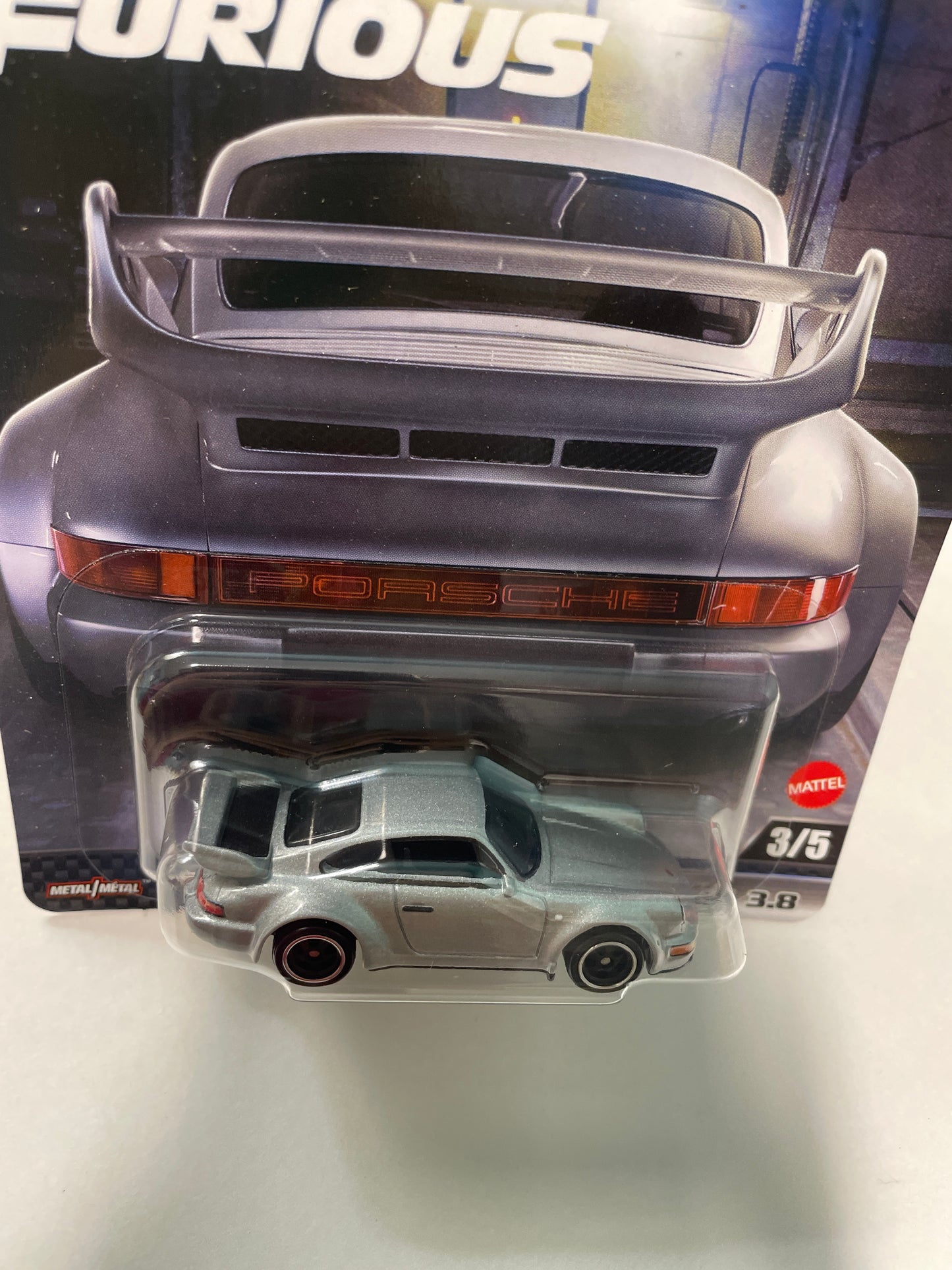 Hot Wheels 1/64 Fast & Furious Mix M Porsche 911 Carrera RS 3.8 Silver - JBM03 - Damaged Box