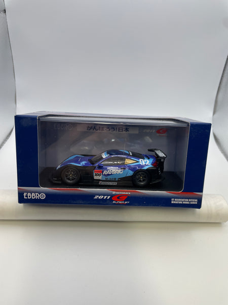 Ebbro 1/43 Honda Raybrig HSV-010 Super GT500 2011 Winter Test Blue