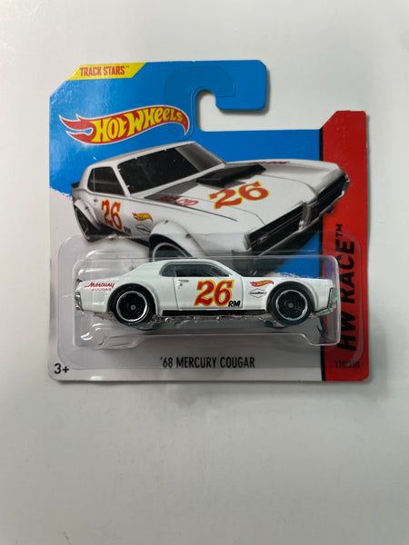 Hot Wheels 1/64 ‘68 Mercury Cougar Short Card White