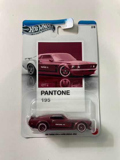Hot Wheels 1/64 Silver Series Pantone 195 '69 Ford Mustang Boss 302 Red - JKY48