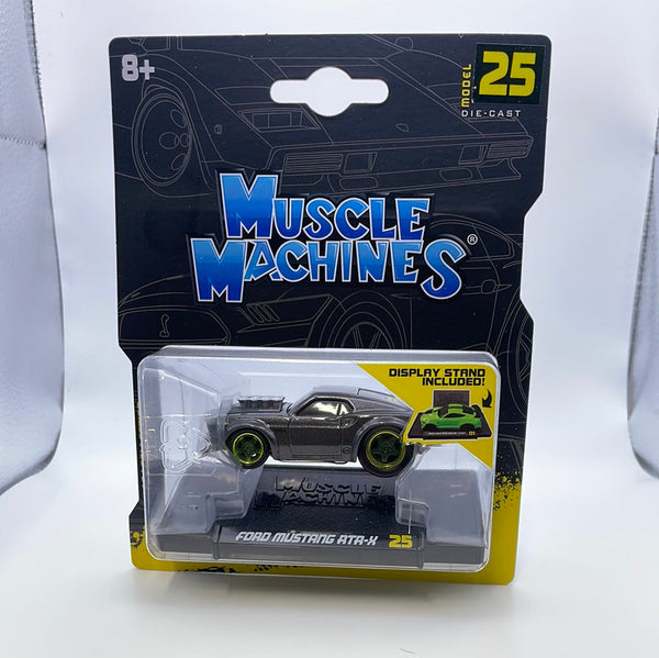 1/64 Muscle Machines Ford Mustang RTR-X Grey - Damaged Card