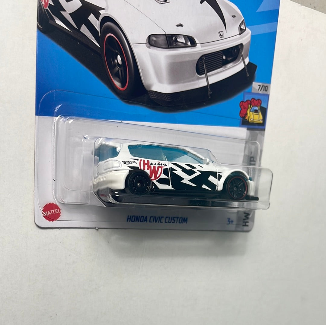 Hot Wheels 1/64 Honda Civic Custom White