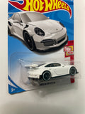 Hot Wheels 1/64 Porsche 911 GT3 RS White - Damaged Card