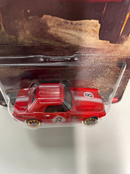 Hot Wheels 1/64 Silver Series Rally Racers Honda S800 Racing/ Course Red - JKX62