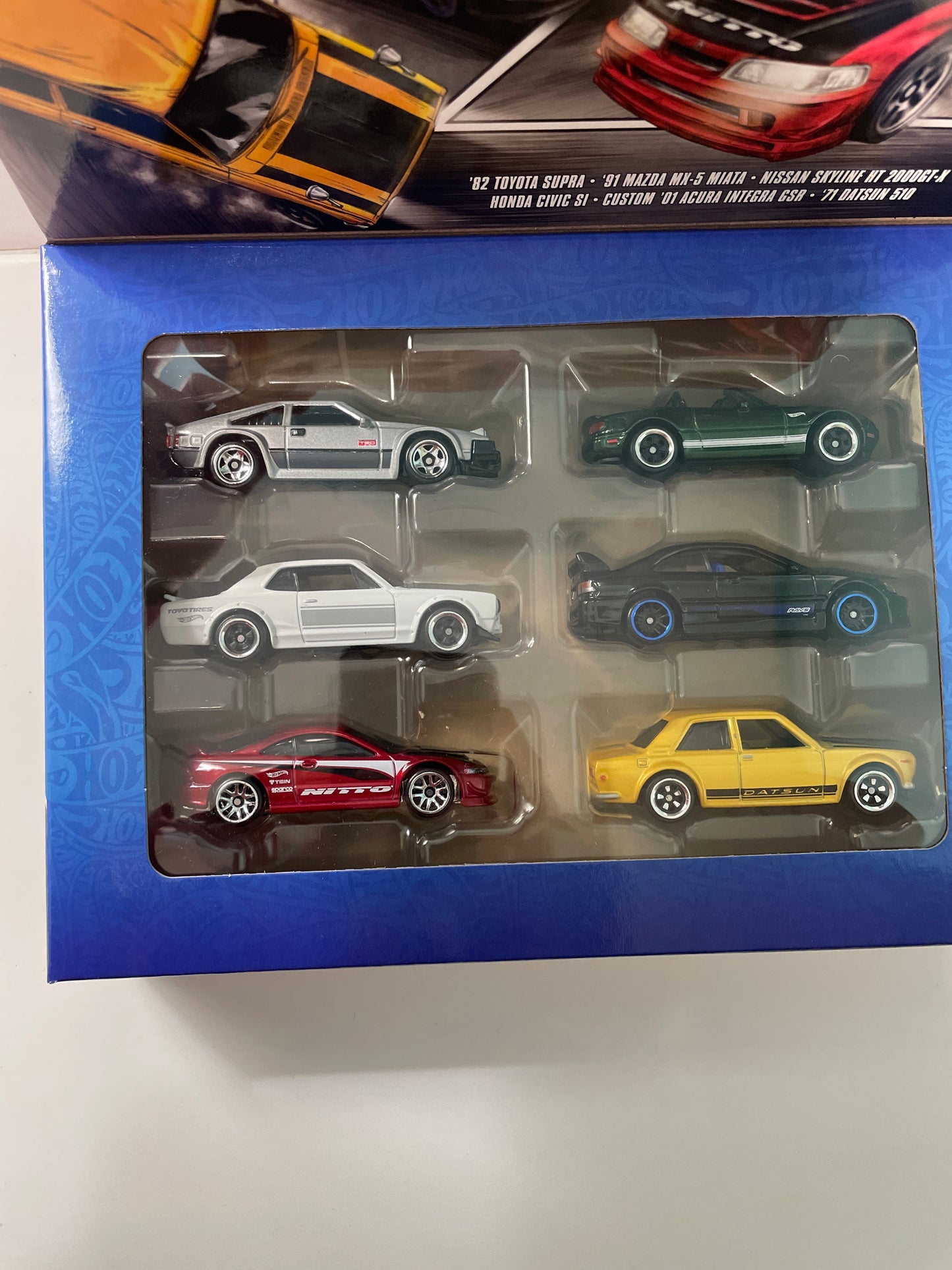 Hot Wheels 1/64 Silver Series Japan Themed 6-Pack In Deluxe Packaging - JBY77